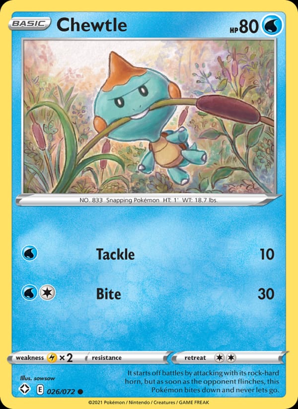 Chewtle, Shining Fates · 026/072