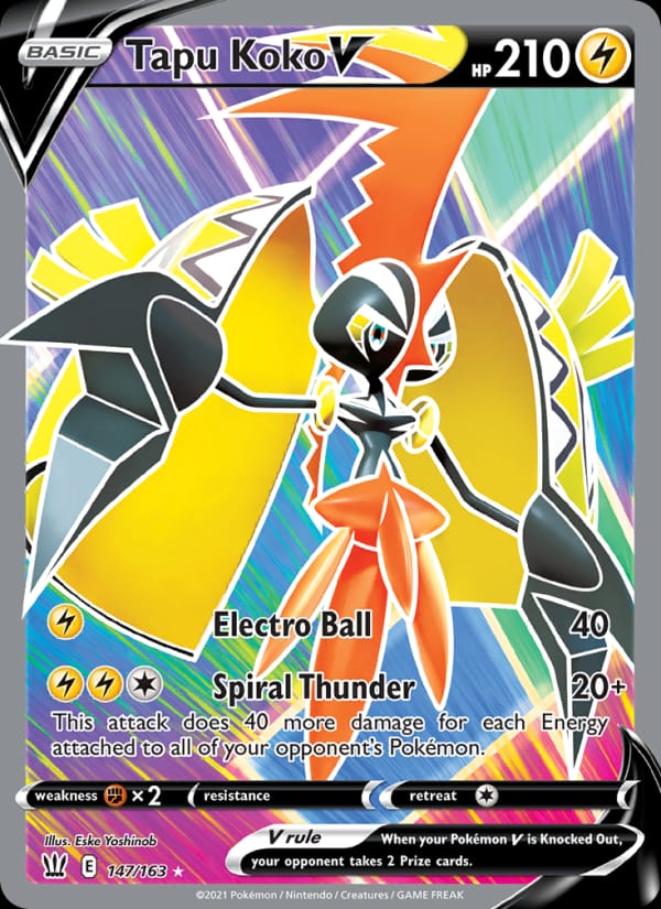 Tapu Koko V, SWSH05: Battle Styles · 147/163