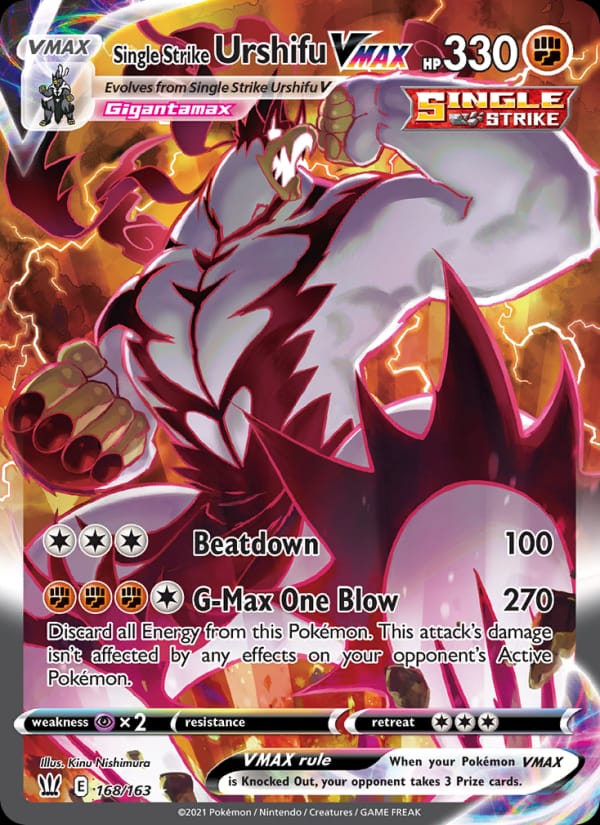 Single Strike Urshifu VMAX, SWSH05: Battle Styles · 168/163