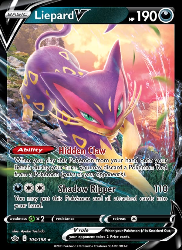 Liepard V, SWSH06: Chilling Reign · 104/198