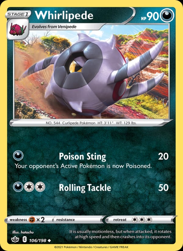 Whirlipede, SWSH06: Chilling Reign · 106/198