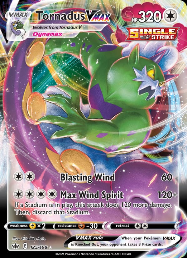 Tornadus VMAX, SWSH06: Chilling Reign · 125/198