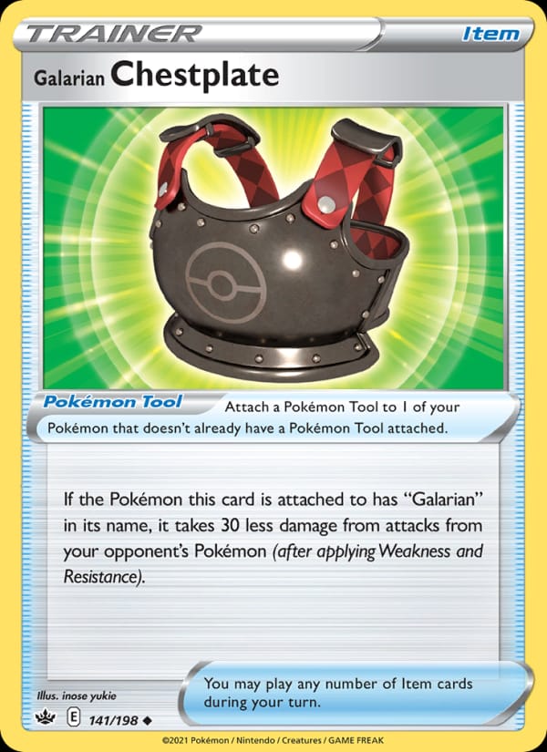 Galarian Chestplate, SWSH06: Chilling Reign · 141/198