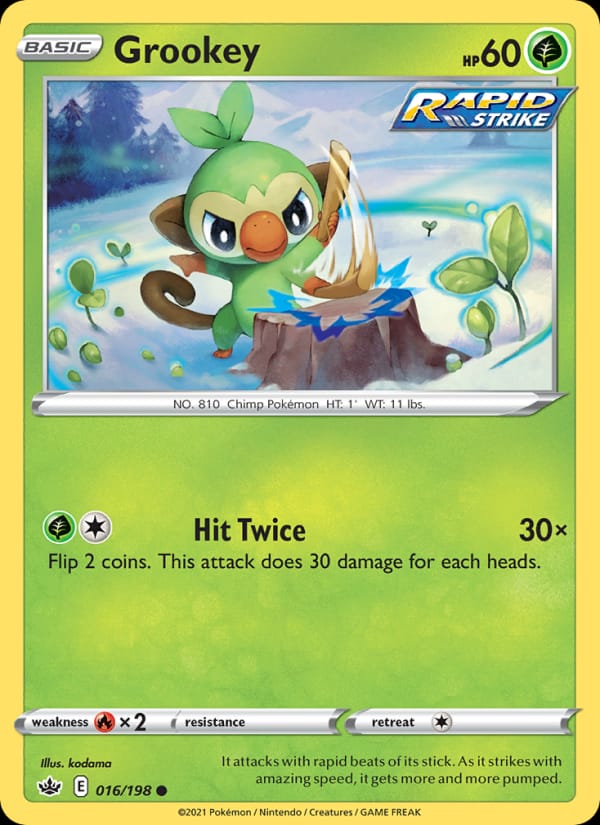 Grookey, SWSH06: Chilling Reign · 016/198