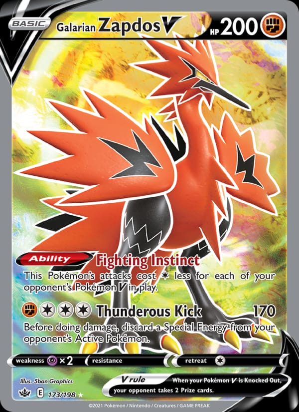 Galarian Zapdos V, SWSH06: Chilling Reign · 173/198