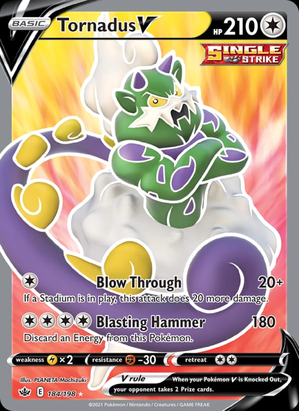 Tornadus V, SWSH06: Chilling Reign · 184/198