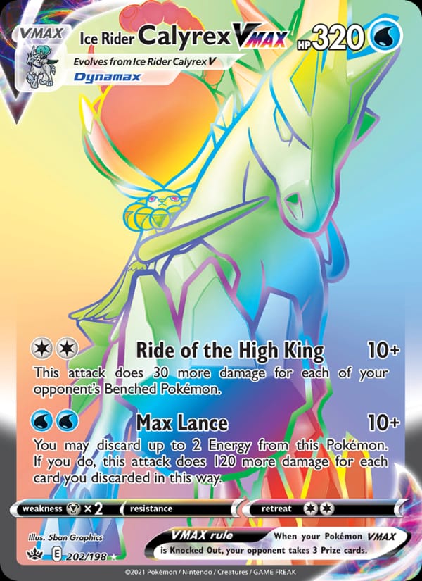 Ice Rider Calyrex VMAX, SWSH06: Chilling Reign · 202/198