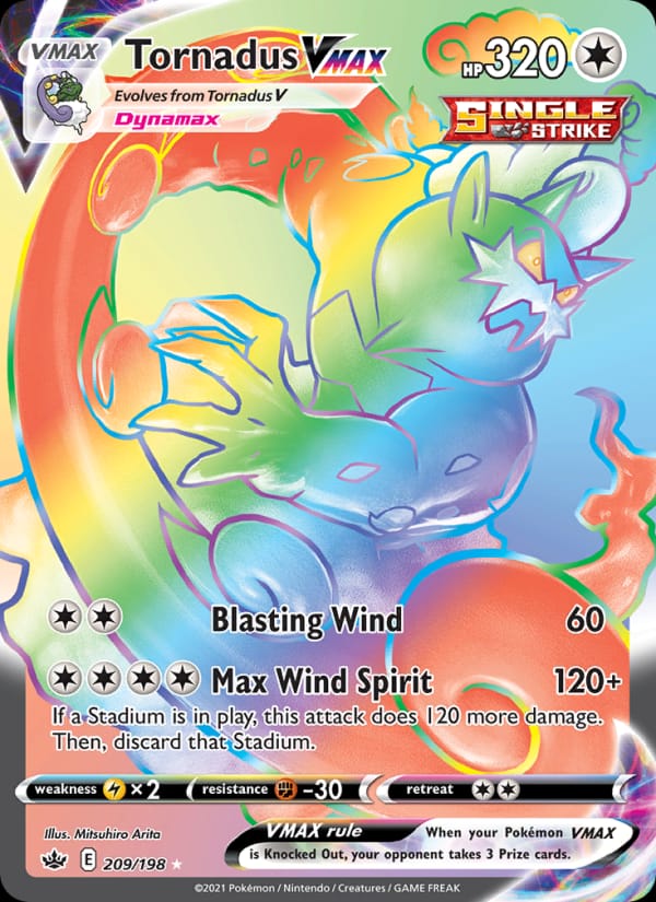 Tornadus VMAX, SWSH06: Chilling Reign · 209/198