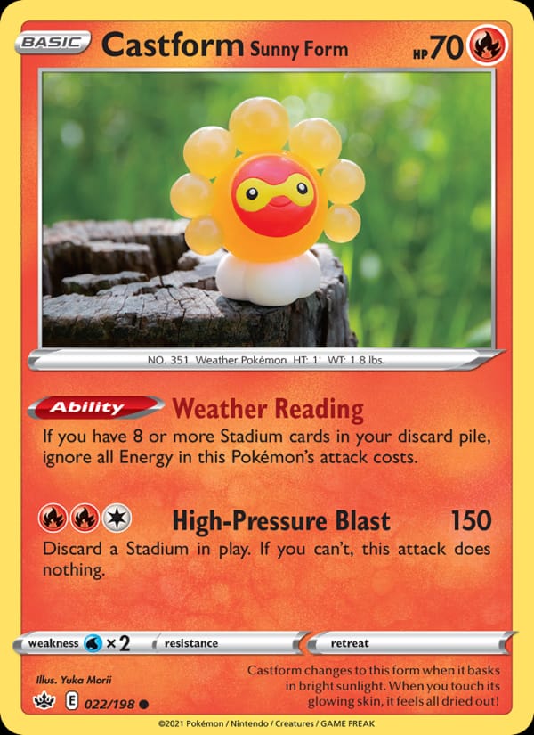 Castform Sunny Form, SWSH06: Chilling Reign · 022/198