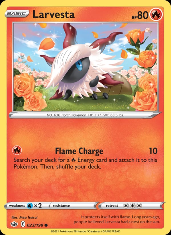 Larvesta, SWSH06: Chilling Reign · 023/198