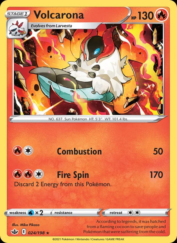 Volcarona, SWSH06: Chilling Reign · 024/198