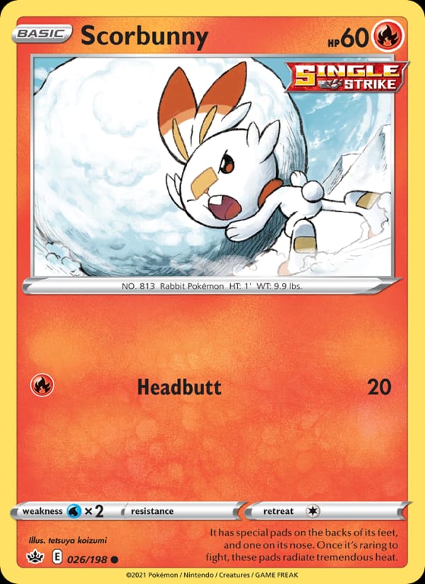 Scorbunny, SWSH06: Chilling Reign · 026/198