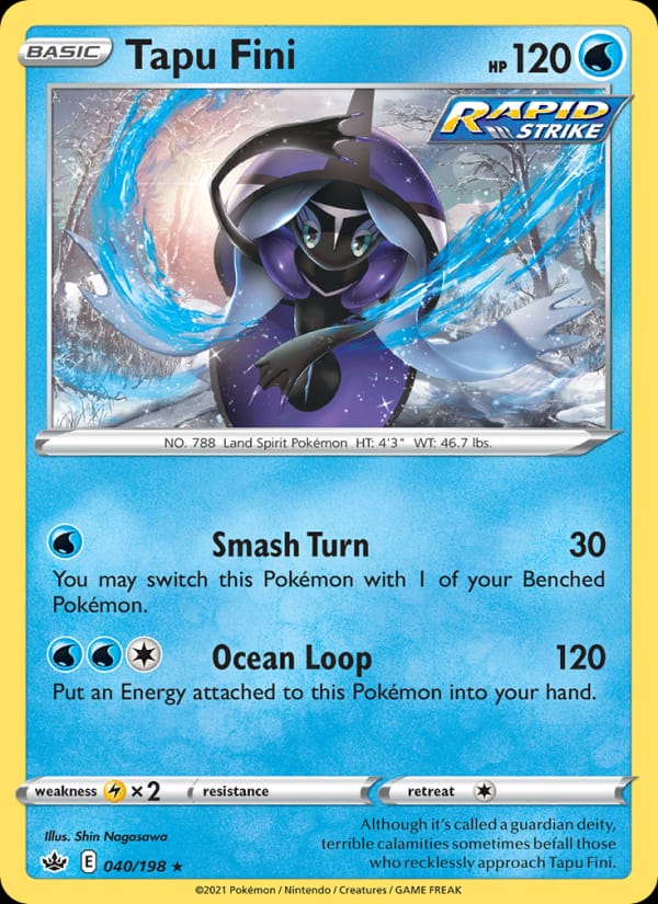 Tapu Fini, SWSH06: Chilling Reign · 040/198