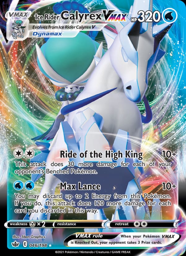 Ice Rider Calyrex VMAX, SWSH06: Chilling Reign · 046/198
