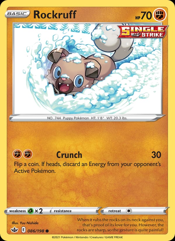 Rockruff, SWSH06: Chilling Reign · 086/198