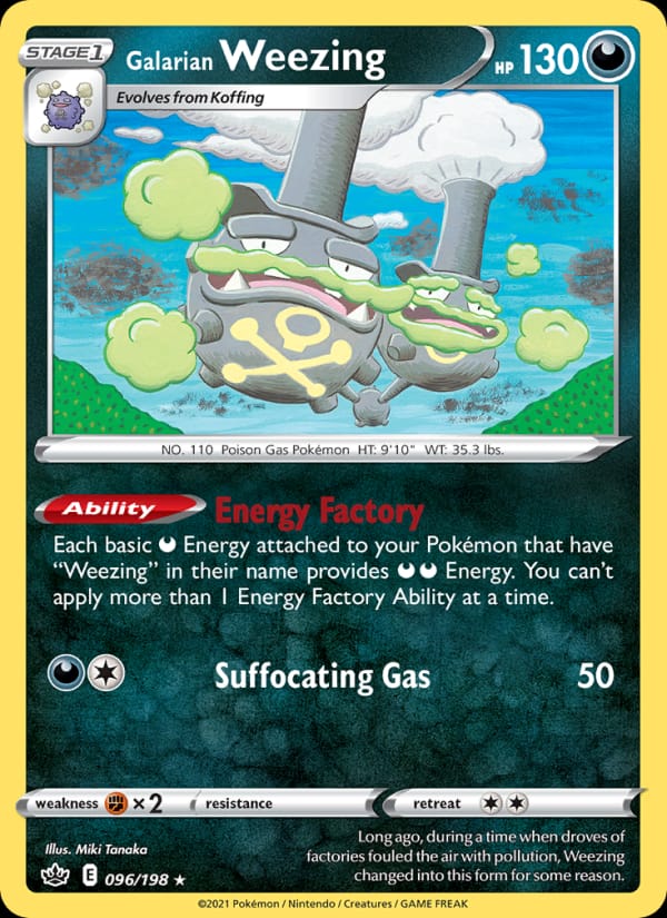 Galarian Weezing, SWSH06: Chilling Reign · 096/198