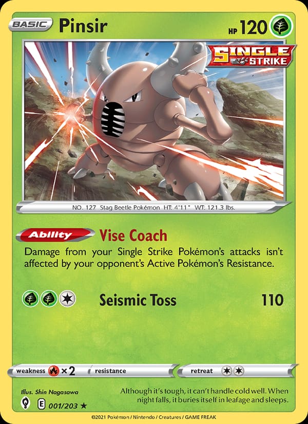 Pinsir, SWSH07: Evolving Skies · 001/203