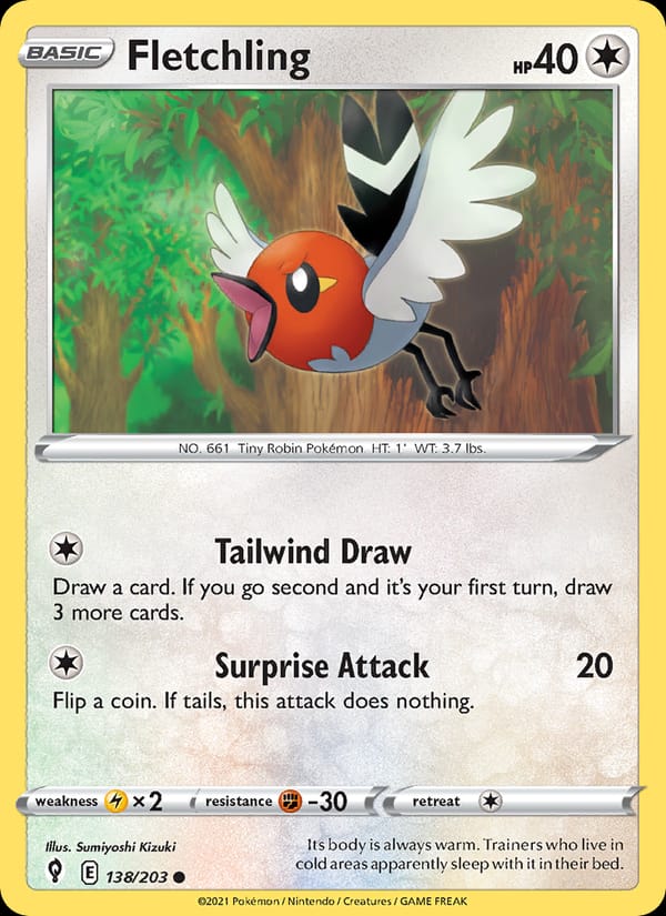 Fletchling, SWSH07: Evolving Skies · 138/203