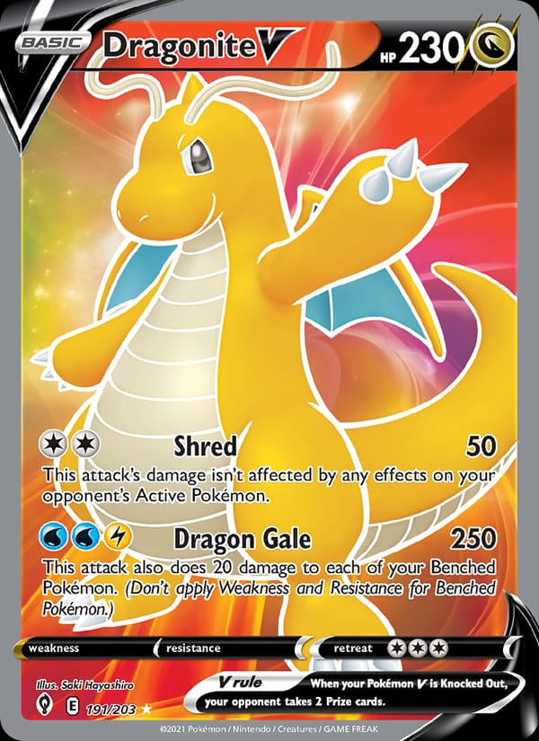 Dragonite V, SWSH07: Evolving Skies · 191/203