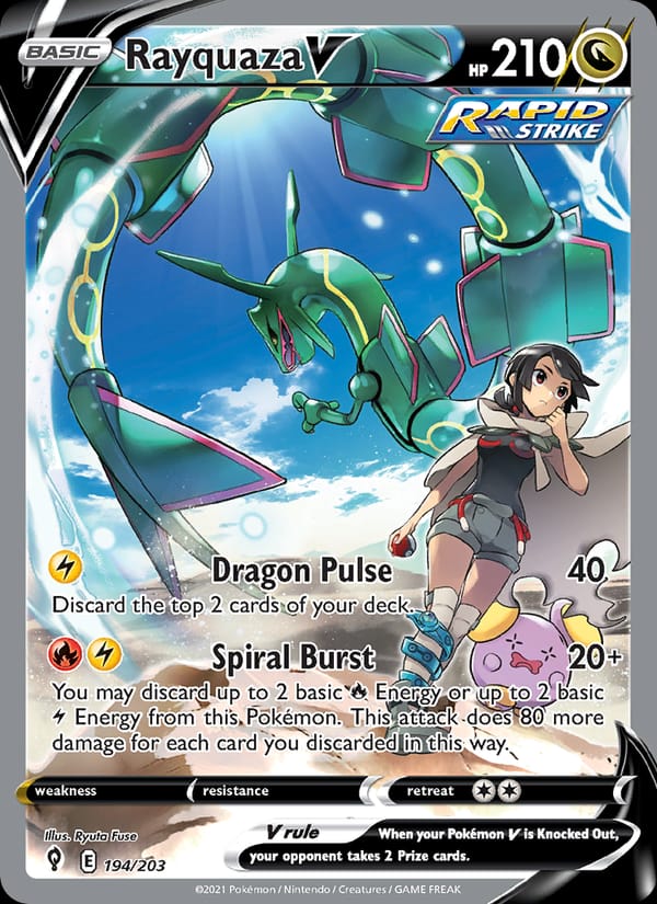 Rayquaza V, SWSH07: Evolving Skies · 194/203