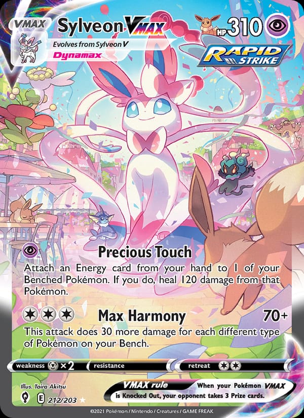 Sylveon VMAX, SWSH07: Evolving Skies · 212/203