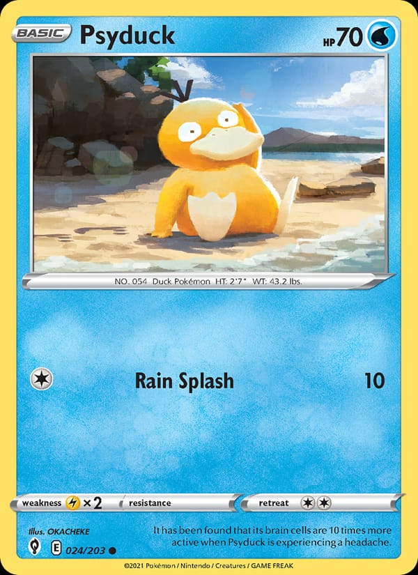 Psyduck, SWSH07: Evolving Skies · 024/203