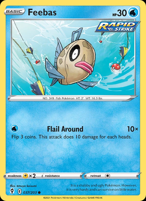 Feebas, SWSH07: Evolving Skies · 037/203