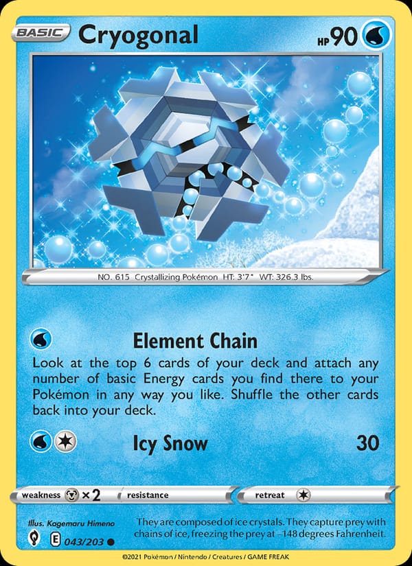 Cryogonal, SWSH07: Evolving Skies · 043/203