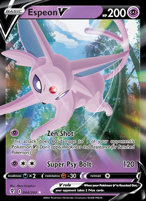 Espeon V, SWSH07: Evolving Skies · 064/203