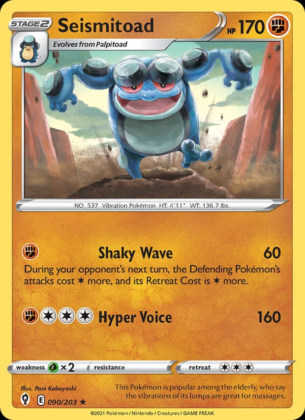 Seismitoad, SWSH07: Evolving Skies · 090/203