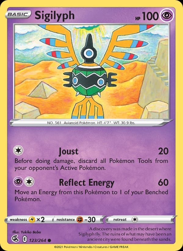Sigilyph, SWSH08: Fusion Strike · 123/264