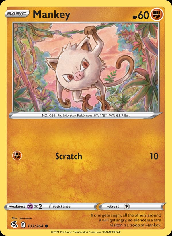 Mankey, SWSH08: Fusion Strike · 133/264