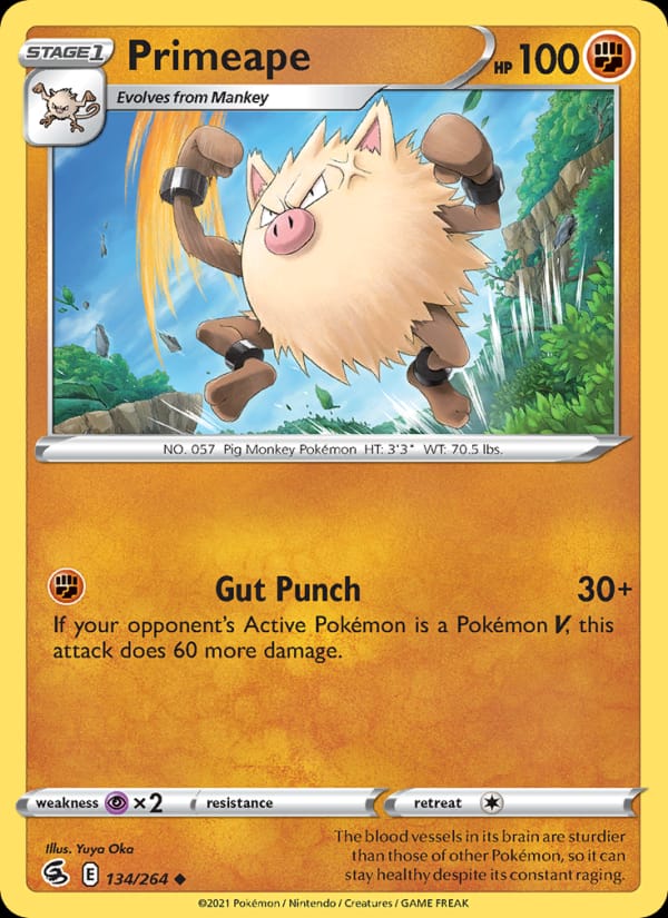 Primeape, SWSH08: Fusion Strike · 134/264