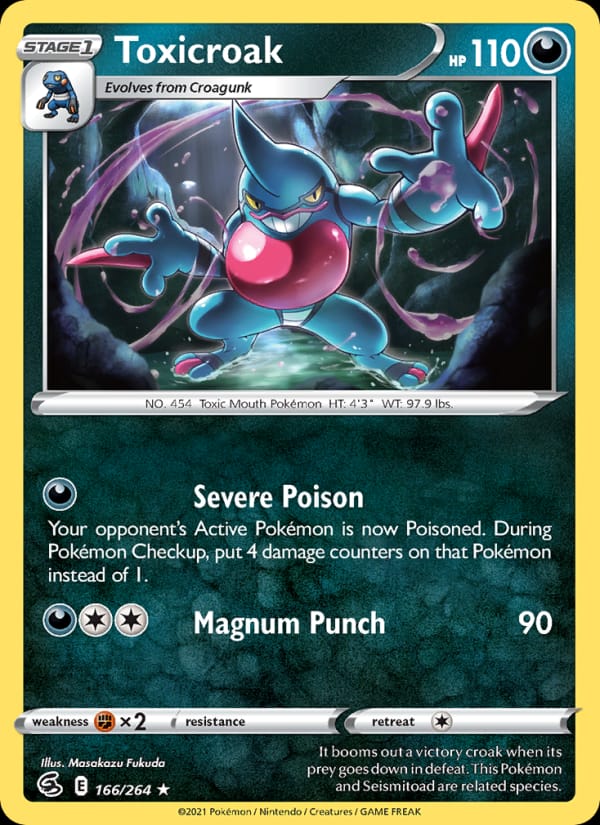 Toxicroak, SWSH08: Fusion Strike · 166/264