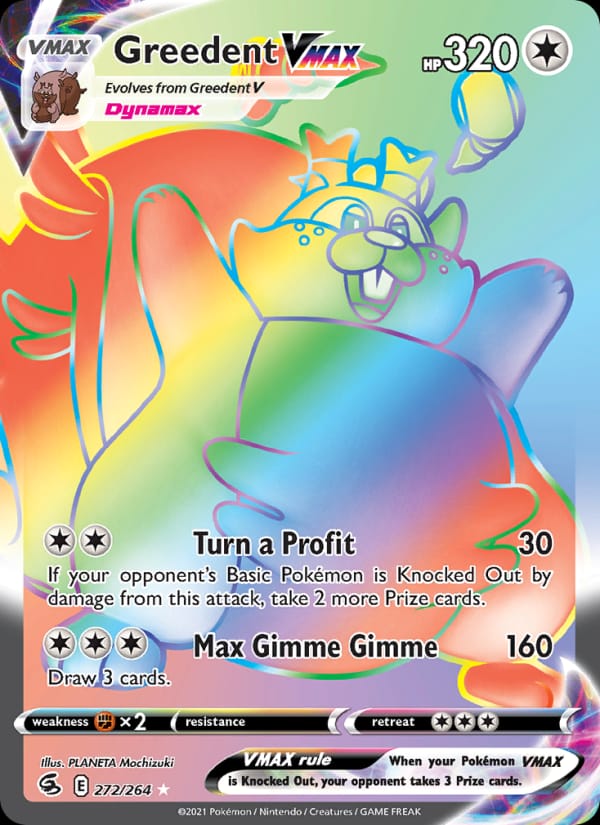 Greedent VMAX, SWSH08: Fusion Strike · 272/264