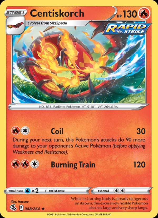 Centiskorch, SWSH08: Fusion Strike · 048/264