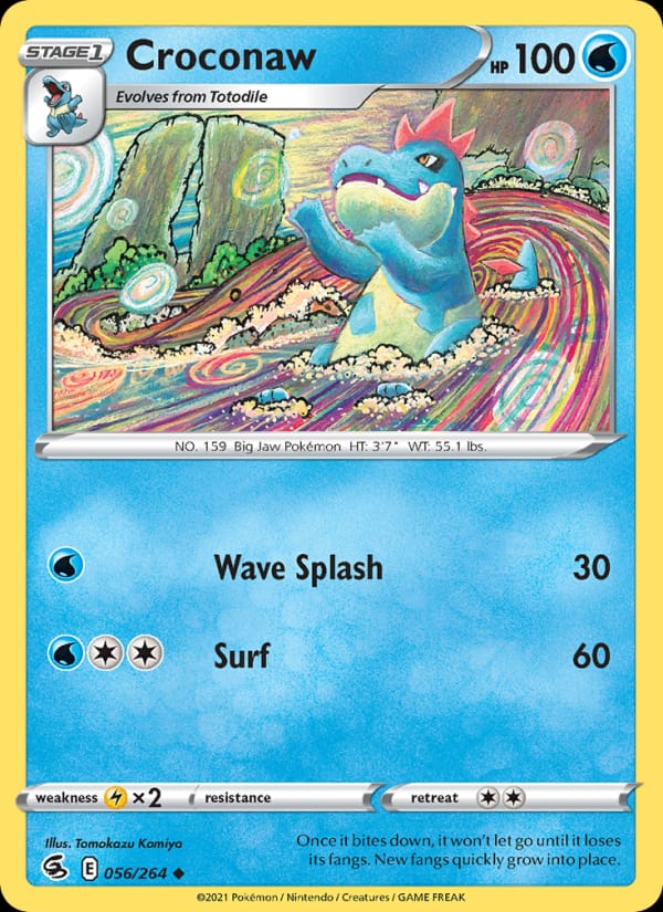 Croconaw, SWSH08: Fusion Strike · 056/264