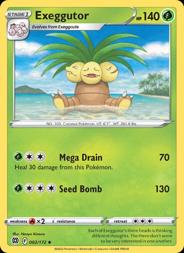 Exeggutor, SWSH09: Brilliant Stars · 002/172