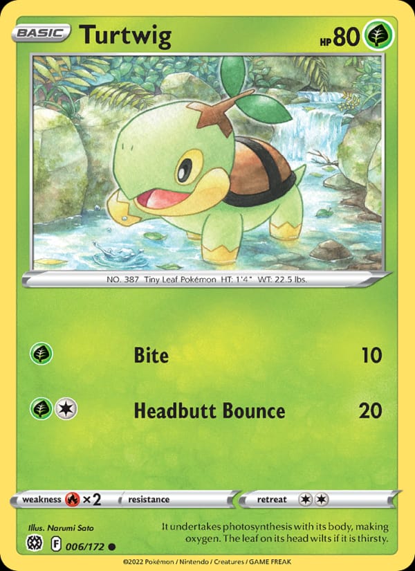 Turtwig, SWSH09: Brilliant Stars · 006/172