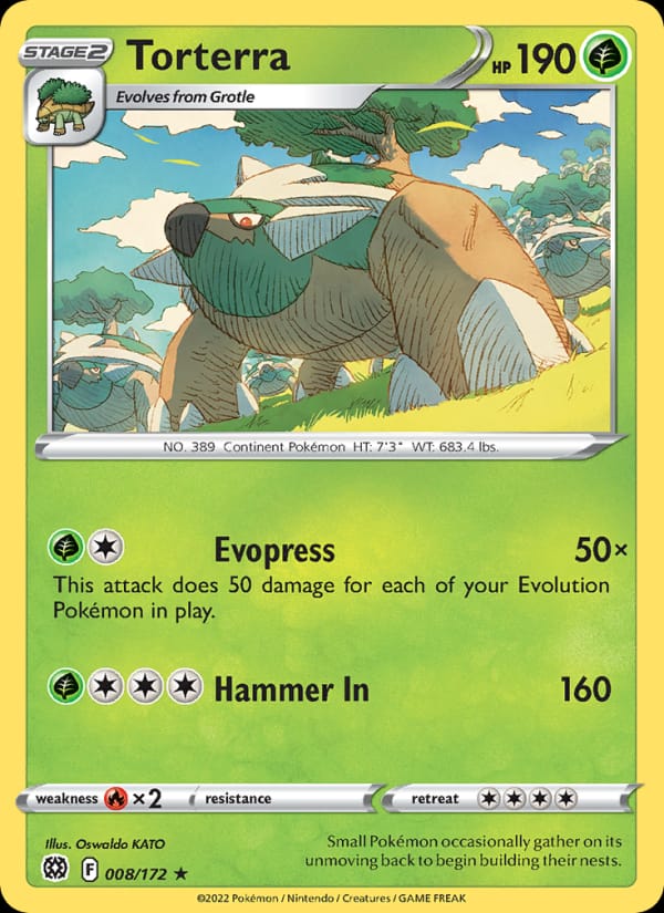 Torterra, SWSH09: Brilliant Stars · 008/172