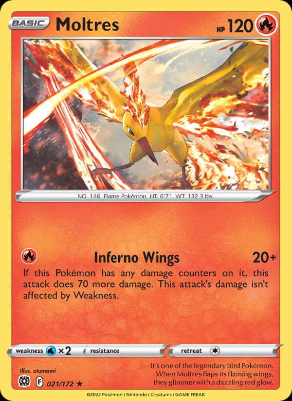 Moltres, SWSH09: Brilliant Stars · 021/172