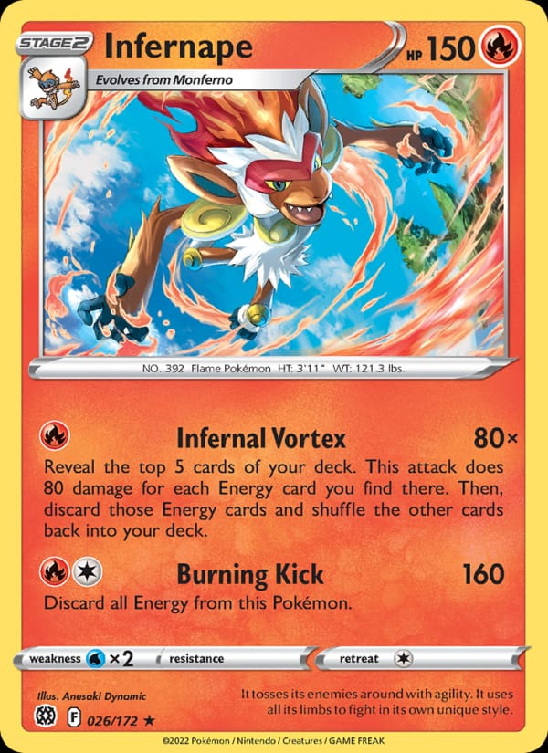Infernape, SWSH09: Brilliant Stars · 026/172