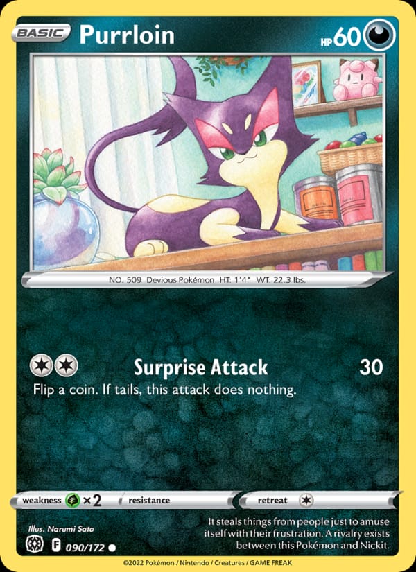 Purrloin, SWSH09: Brilliant Stars · 090/172