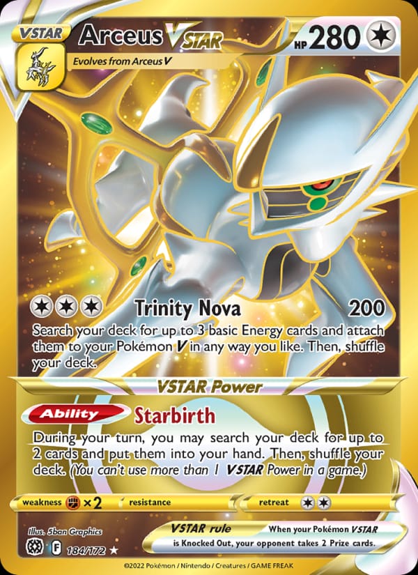 Arceus VSTAR, SWSH09: Brilliant Stars · 184/172