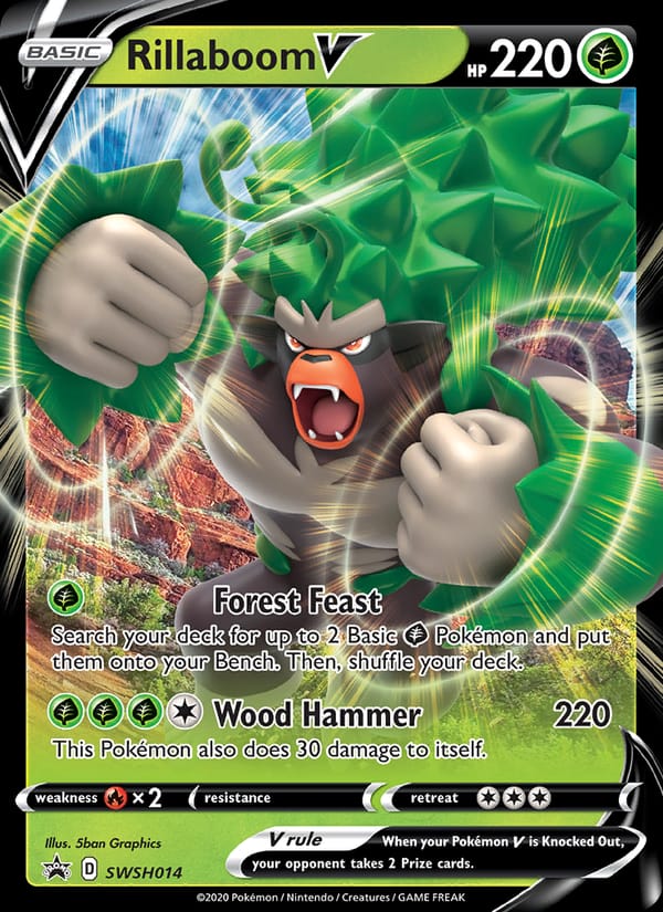 Rillaboom V, SWSH: Sword & Shield Promo Cards · SWSH014