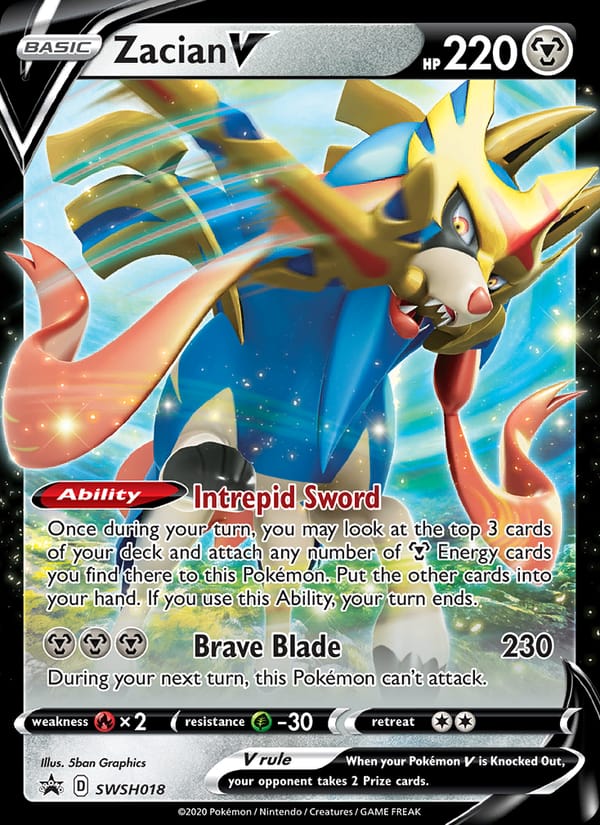 Zacian V, SWSH: Sword & Shield Promo Cards · SWSH018