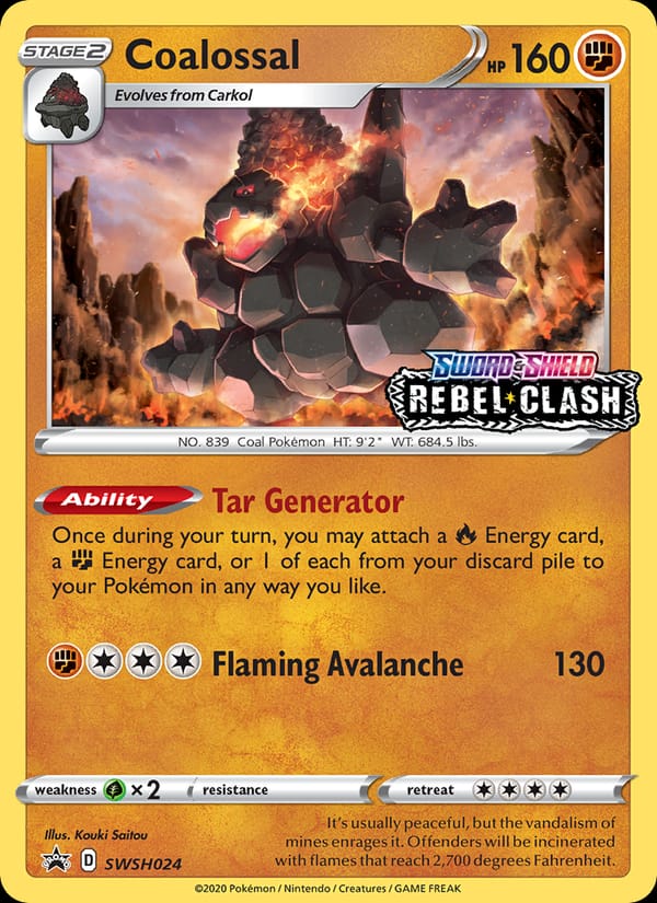 Coalossal, SWSH: Sword & Shield Promo Cards · SWSH024