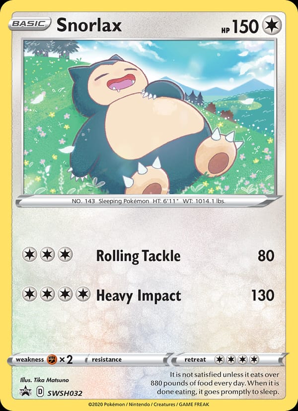 Snorlax, SWSH: Sword & Shield Promo Cards · SWSH032