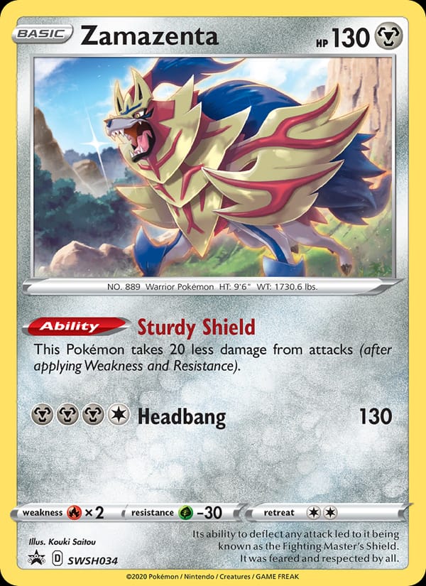 Zamazenta, SWSH: Sword & Shield Promo Cards · SWSH034
