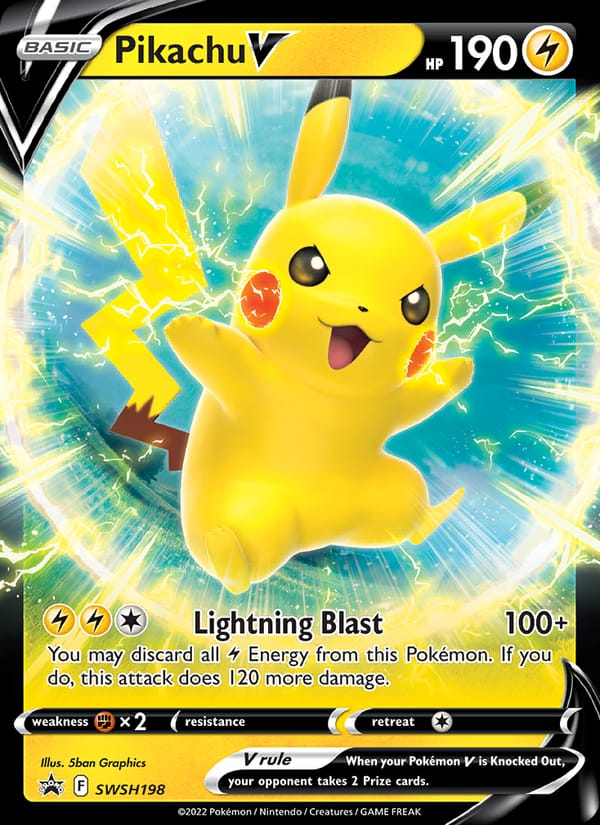 Pikachu V, Jumbo Cards · SWSH198
